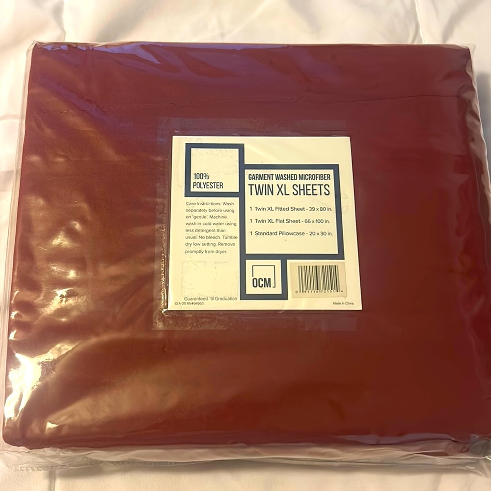 One set of Twin XL sheets